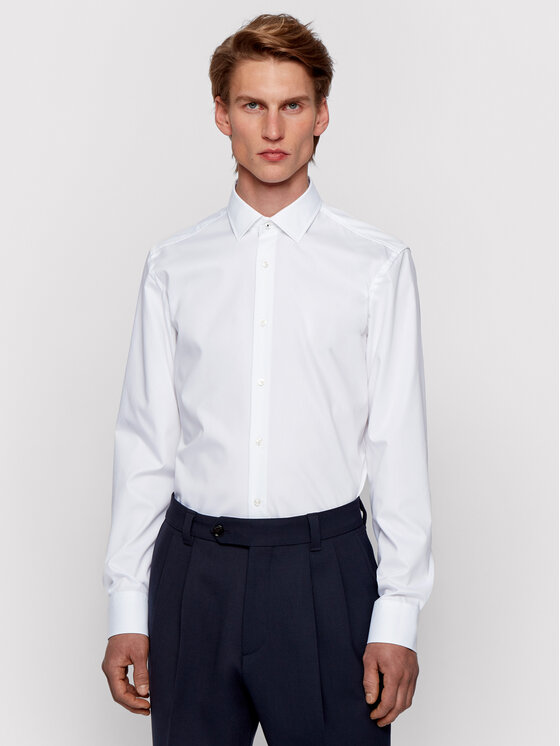Boss Košeľa Jesse 50451092 Biela Slim Fit