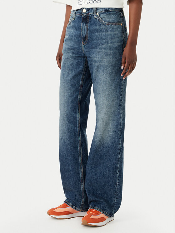 Tommy Hilfiger Blugi WW0WW50963 Albastru Straight Fit