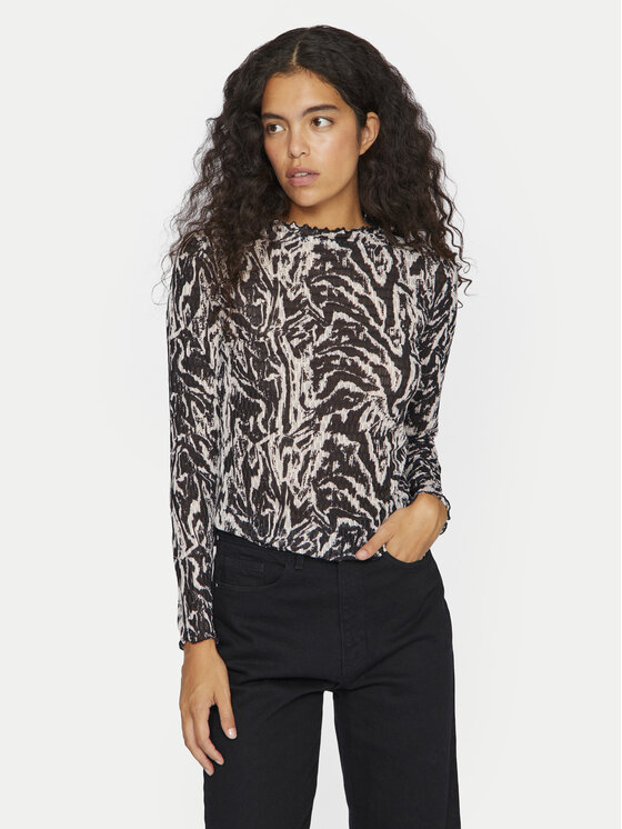 Vila Vila Bluza Larine 14099603 Črna Regular Fit