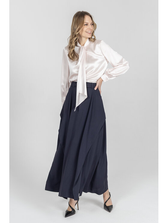 Deni Cler Milano Deni Cler Milano Spódnica maxi W-DC-7007-F2-A6-59-1 Granatowy