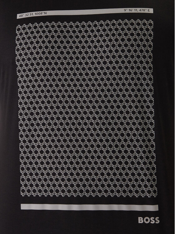 BOSS BOSS T-särk 50554333 Must Regular Fit