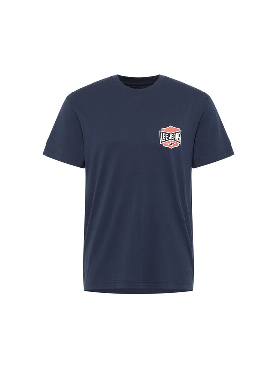 Lee Lee T-Shirt Relaxed Tee Niebieski Relaxed Fit