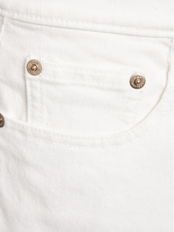 Gap Gap Džínové šortky 607134-00 Bílá Slim Fit
