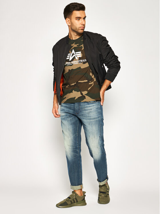 Alpha Industries Alpha Industries Tričko Basic 100501C Zelená Regular Fit