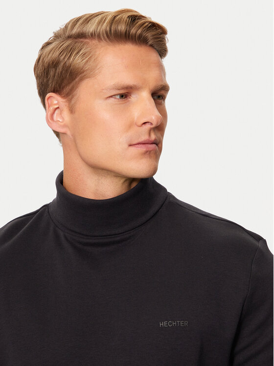 Hechter Paris Hechter Paris Rollkragenpullover 75001 142905 Schwarz Regular Fit