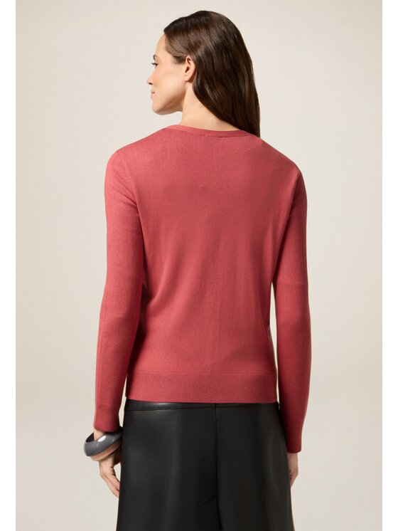 Oltre Oltre Cardigan M286J005020N027 Rosso Slim Fit