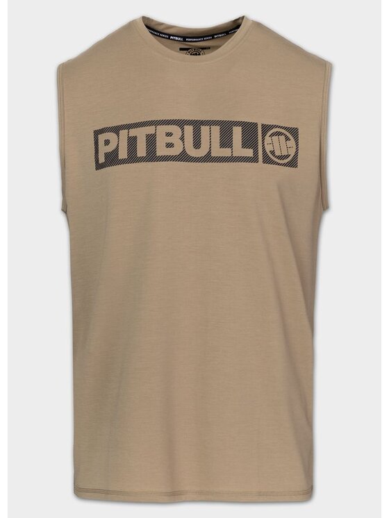 PITBULL PITBULL Koszulka techniczna Casual Sport HILLTOP Brązowy Regular Fit