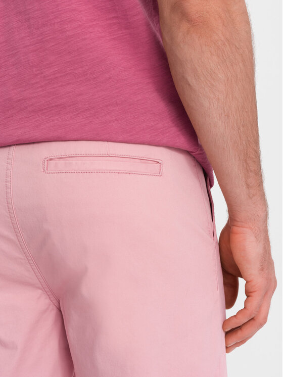 Ombre Ombre Chinosy W421 Różowy Regular Fit
