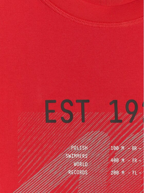 4F 4F T-Shirt 4FRSS26TTSHM4039-62S Červená Regular Fit