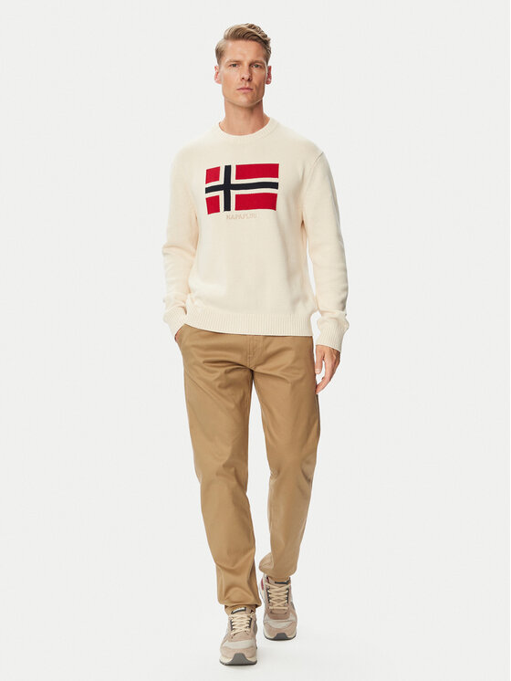Napapijri Napapijri Megztinis D-Mura C NP0A891U Kreminė Regular Fit
