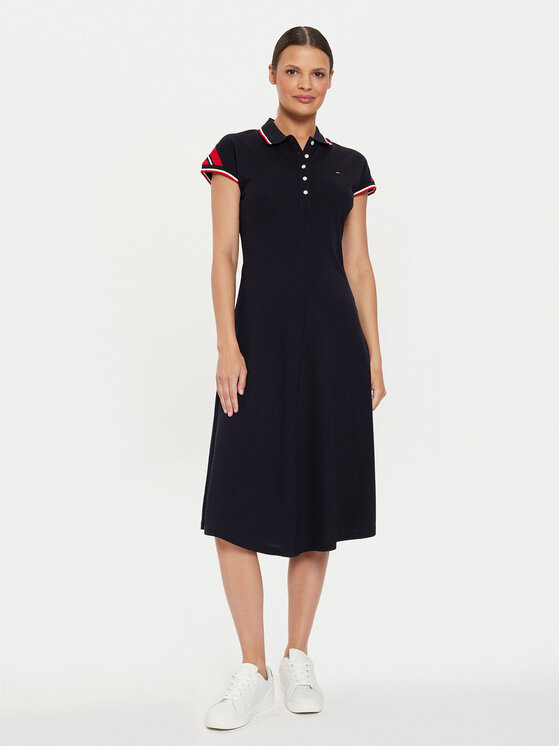 Tommy Hilfiger Tommy Hilfiger Ежедневна рокля WW0WW41269 Тъмносин Regular Fit