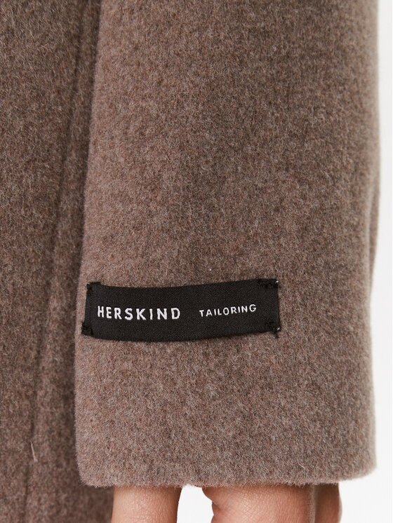 Herskind Herskind Gyapjú kabát Wanda 4908816 Bézs Regular Fit
