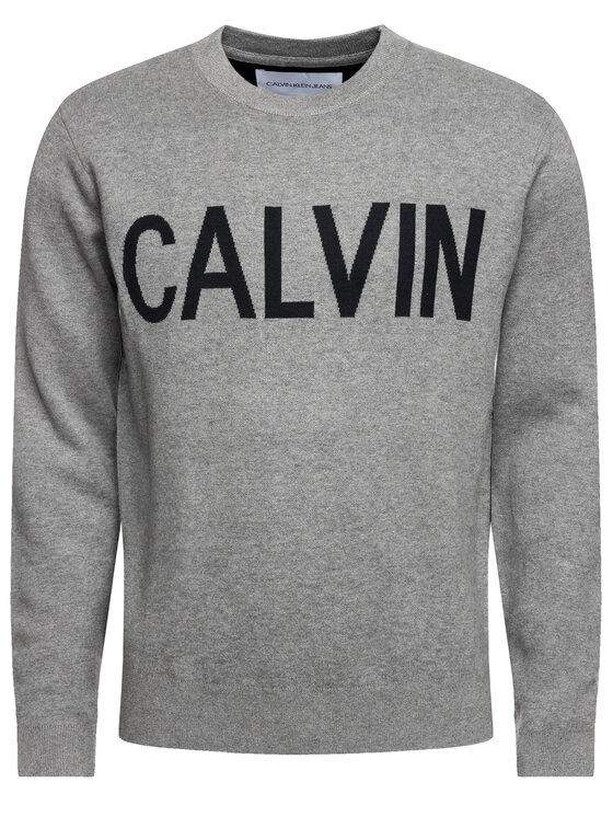 Calvin Klein Jeans Calvin Klein Jeans Sweter J30J313161 Szary Regular Fit