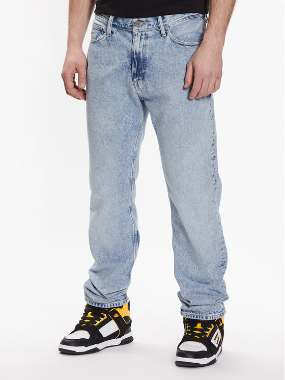 Tommy Jeans Jeans hlače Ethan DM0DM16169 Modra Straight Fit