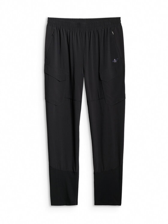 4F 4F Spodnie outdoor TREKKING Czarny Regular Fit