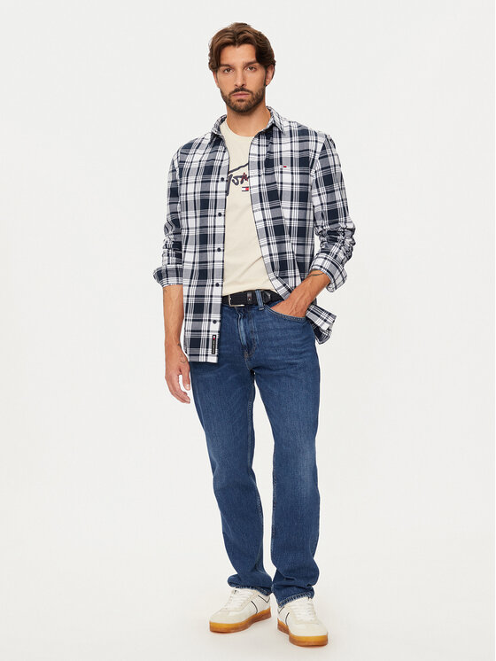 Tommy Jeans Tommy Jeans Koszula DM0DM19655 Granatowy Regular Fit