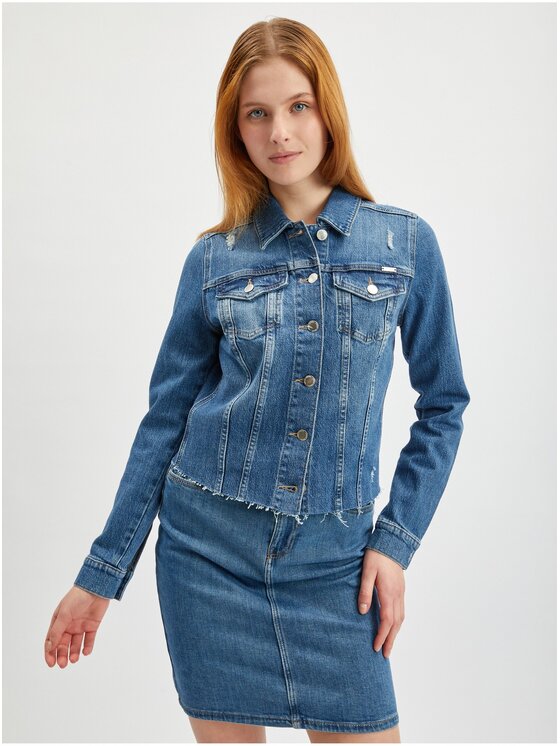 Orsay Orsay Kurtka jeansowa 821139-558000__44 Niebieski Regular Fit