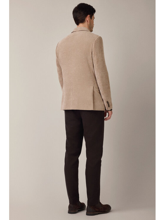 Lancerto Lancerto Marynarka Lothar MA131225000023 Beżowy Slim Fit