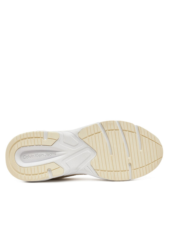 Calvin Klein Jeans Calvin Klein Jeans Снікерcи Retro Tennis Low Mg Mix Media Wn YW0YW01639 Écru