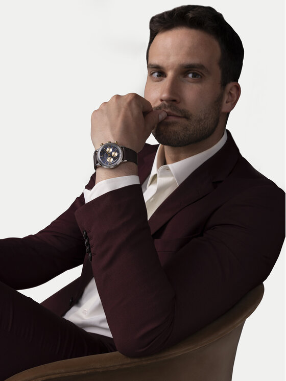 Timex Timex Ročna ura Marlin® Quartz Chronograph TW2W60400 Črna