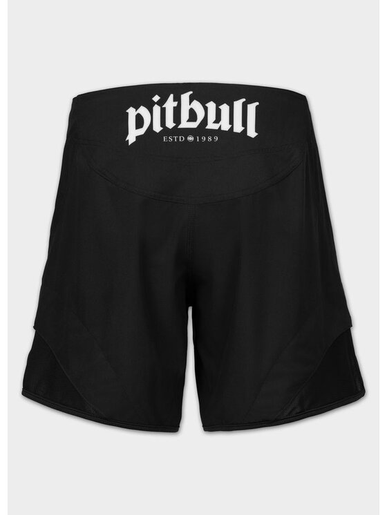 PITBULL PITBULL Szorty sportowe LOGO PALMS Czarny Regular Fit