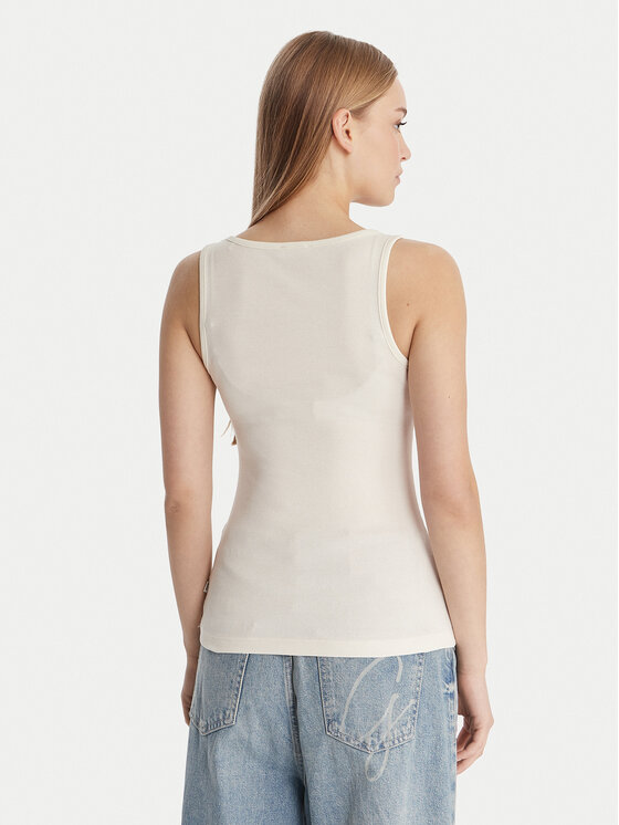 Guess Jeans Guess Jeans Felső W6RP20 KA0H1 Ekru Slim Fit