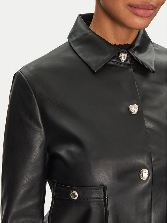 Morgan Morgan Jacke aus Kunstleder 251-GKISS Schwarz Regular Fit