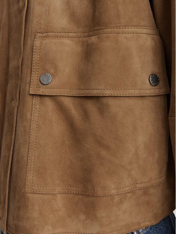 Weekend Max Mara Weekend Max Mara Kurtka skórzana Abito 2625446061 Brązowy Regular Fit