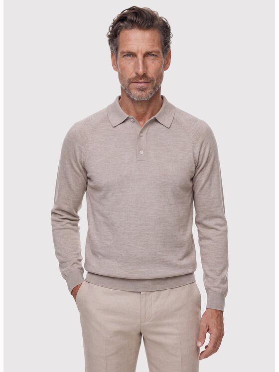 Pako Lorente Pako Lorente Sweter P26WP-2X-001 Beżowy Straight Fit