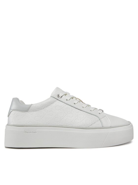 Calvin Klein Calvin Klein Superge Flatform C Lace Up - Mono Mix HW0HW01870 Bela