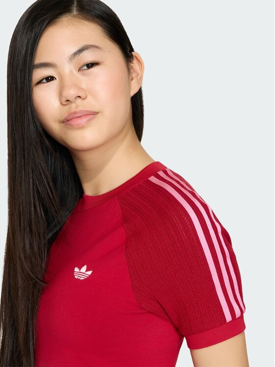 adidas adidas T-Shirt 168907 Czerwony ciemny Fitted Fit