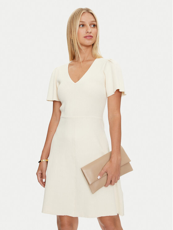 DKNY Každodenné šaty DD4EN992 Béžová Slim Fit