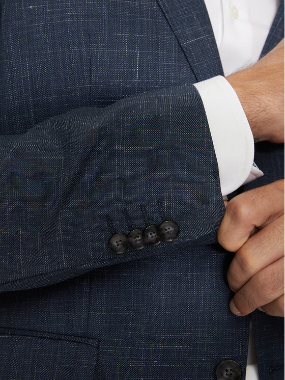 BOSS Boss Marynarka H-Hutson-224 50521645 Granatowy Slim Fit