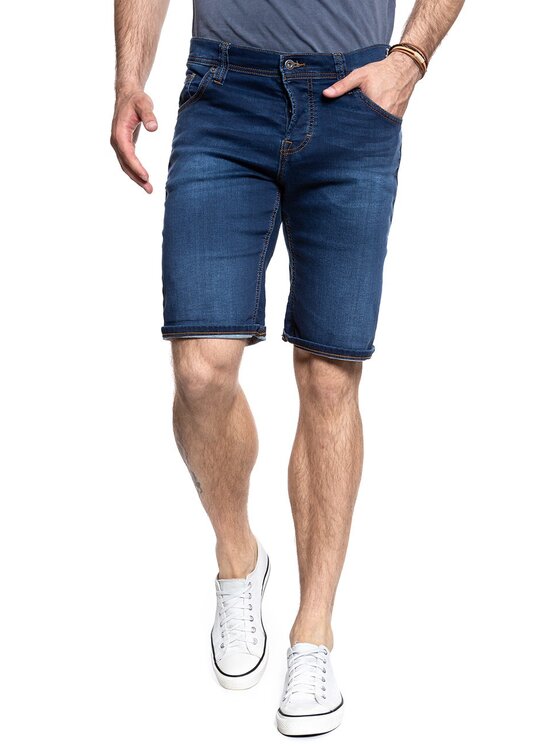 Mustang Mustang Pantaloncini di jeans CHICAGO SHORT Blu Slim Fit