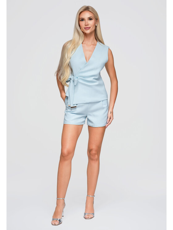 Ombre Ombre Marynarka OW-BL-E0004 Niebieski Slim Fit
