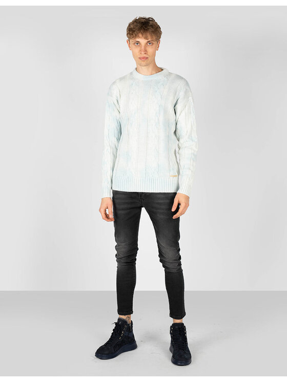 Sweter Takeshy Kurosawa, Rozmiar XL, Biały, 83063 | Maglia Treccia Sfumata