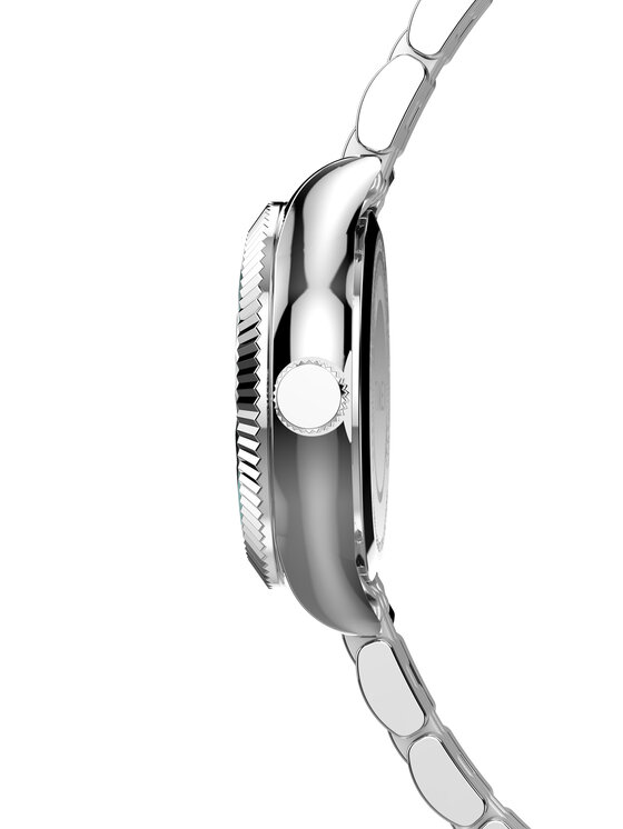 Timex Timex Ročna ura Legacy Mini TW2W90700 Srebrna