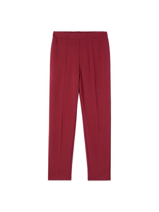 Oltre Oltre Spodnie materiałowe P273J202580N036 Bordowy Skin Fit