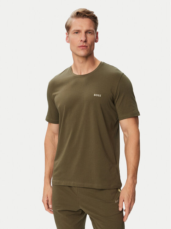 BOSS Tricou Mix&Match 50515312 Kaki Regular Fit