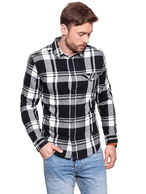 Wrangler Wrangler Camicia 1PKT FLAP SHIRT Bianco Regular Fit