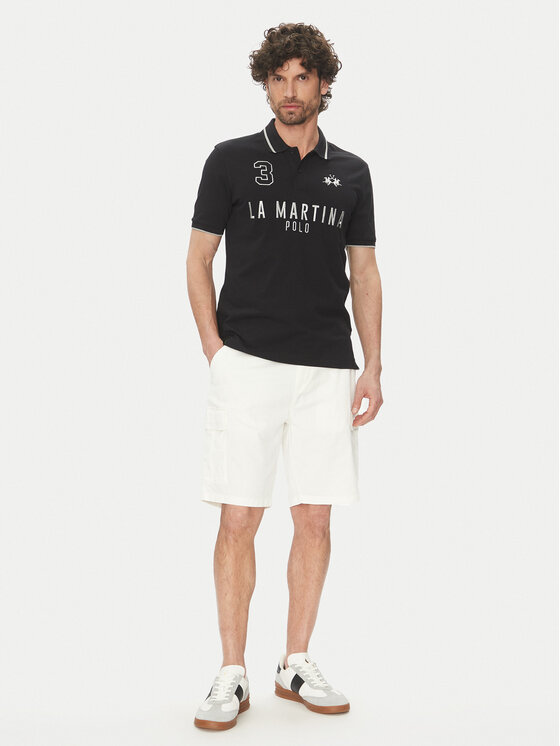 La Martina La Martina Polo Yeshayahu MAP320 PK001 Czarny Regular Fit