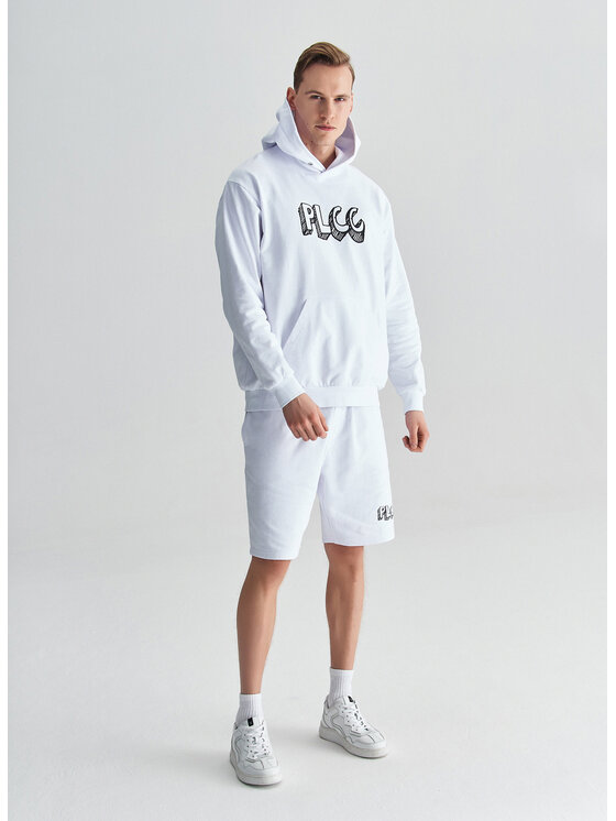 Pako Lorente Pako Lorente Szorty sportowe C22SF-WS-00 Biały Oversize