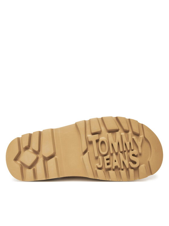 Tommy Jeans Tommy Jeans Natikači Tjw Double Strap Sandal Suede EN0EN02797 Rjava
