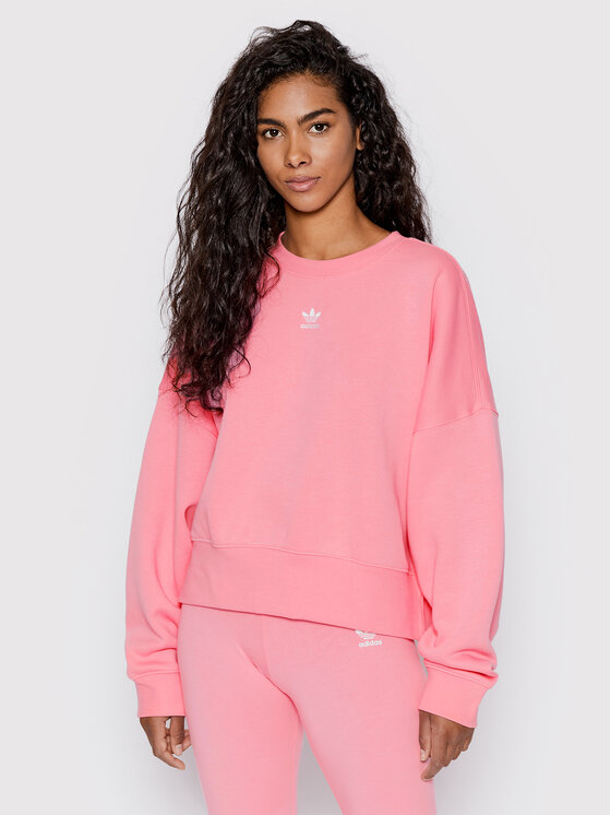adidas adidas Majica dugih rukava adicolor Essentials HJ7870 Ružičasta Relaxed Fit
