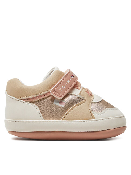 Tommy Hilfiger Tommy Hilfiger Laisvalaikio batai Low Cut Lace-Up/Velcro Sneaker T0A9-33511-1433 Smėlio