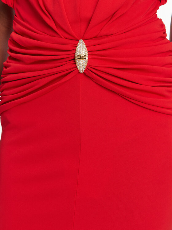Elisabetta Franchi Elisabetta Franchi Koktejlové šaty AB71952E2 CG5 Červená Regular Fit