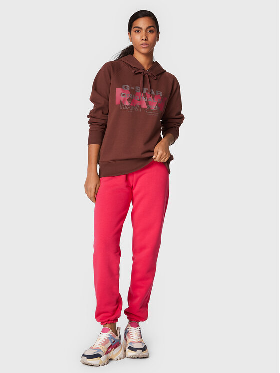 G-Star Raw G-Star Raw Mikina Raglan D22117-A613-D312 Hnědá Regular Fit