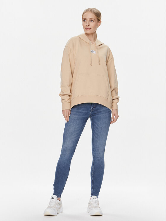 Calvin Klein Jeans Calvin Klein Jeans Bluza J20J222539 Beżowy Oversize