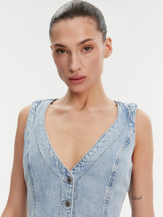 Guess Guess Mellény W5GN89 D5B96 Kék Regular Fit