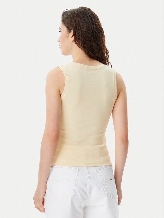 Tommy Jeans Tommy Jeans Top Essential DW0DW20673 Giallo Slim Fit